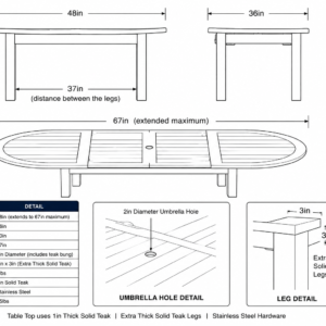 67in Oval dimensions