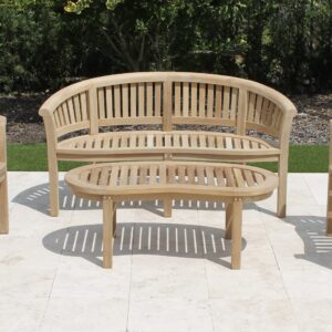 Banana Sofa Bench with Armchair and Coffee table 1
