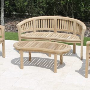 Banana Sofa Bench with Armchair and Coffee table 2