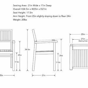 Cove Armchair Dimensions