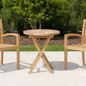 OUTLET CLEARANCE - Folding Bistro Table & Hampton Chair Teak Set